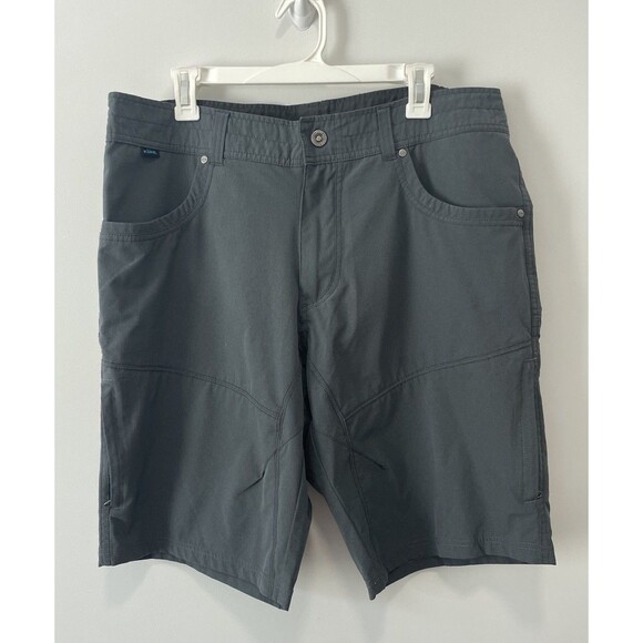 Kuhl Men’s Dark Gray Cargo Utility Shorts 7 Pockets Outdoor Hiking Camping 36 - Picture 1 of 13